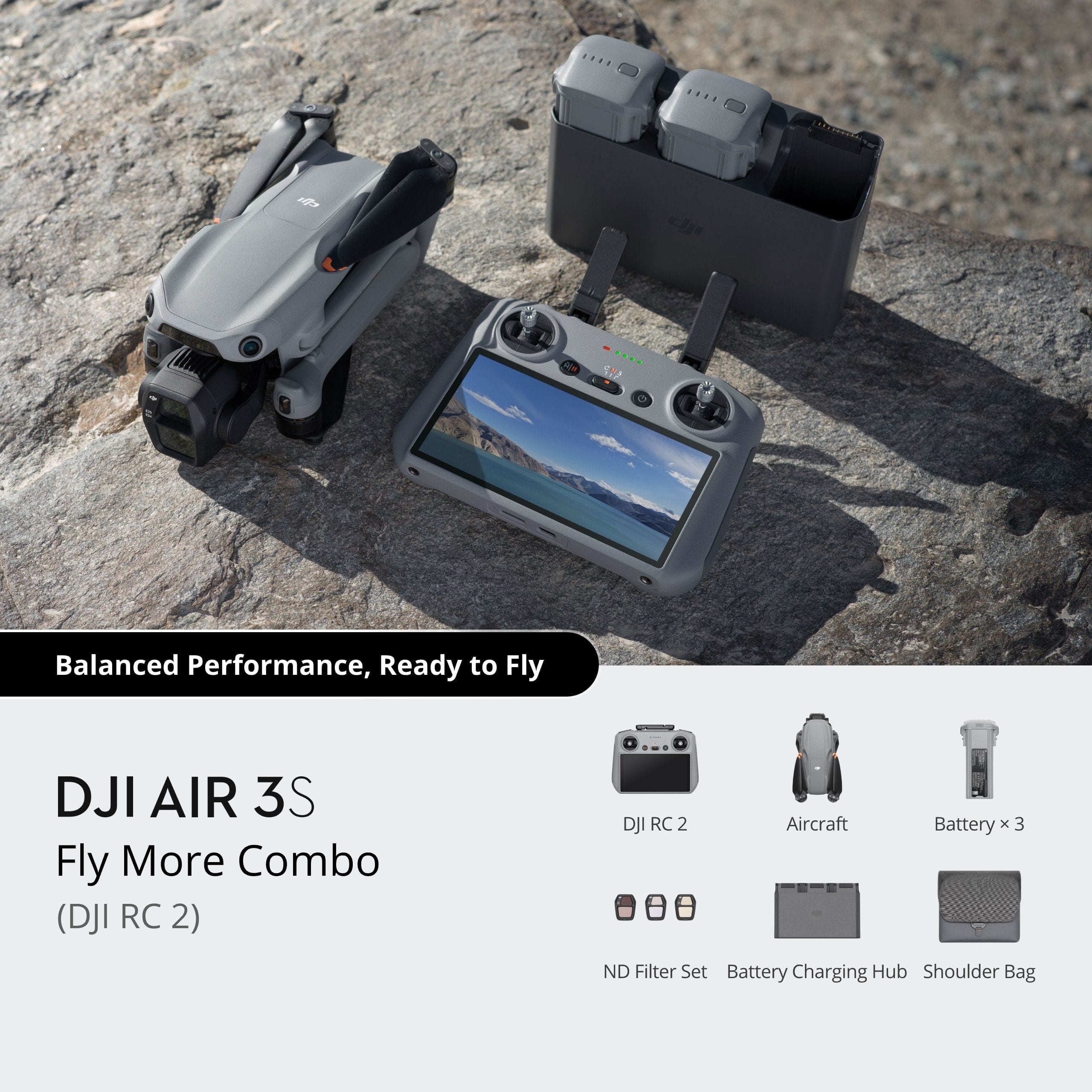 DJI Air 3S Fly More Combo with RC 2 Controller